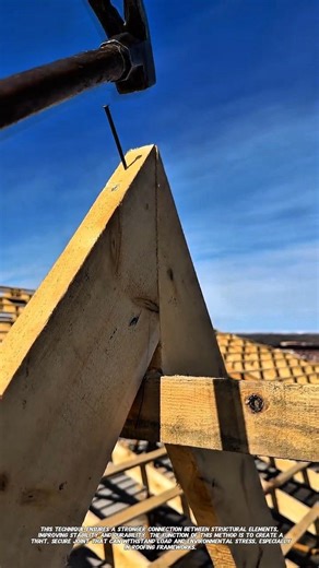 Smart Wood Joint & Nail Alignment Technique for Strong Roof Framing!.