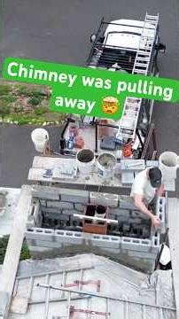 Chimney was pulling away #chimneyrepair