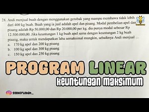 MAXIMUM PROFIT PROBLEMS‼️LINEAR PROGRAMMING HIGH SCHOOL