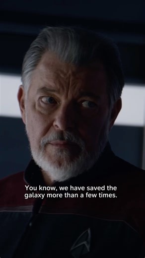 You break a couple rules when saving the galaxy 🤷 Take a walk down memory lane with Sir Patrick Stewart in Star Trek: Picard on Paramount . #StarTrekPicard #PatrickStewart #JonathanFrakes | Nerd Out Paramount