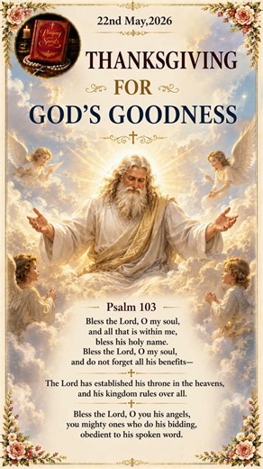 Thanksgiving for God’s Goodness ✨ | Psalm 103 Today's Word of God 22nd May 2026 #jesuschrist #prayer