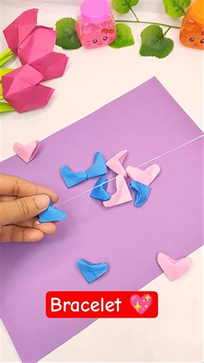 DIY Paper Love Bracelet 💖 | Easy Handmade Paper Jewelry | Satisfying Craft Shorts