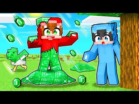 Sobrevivimos a una LLUVIA DE ESMERALDAS en Minecraft!