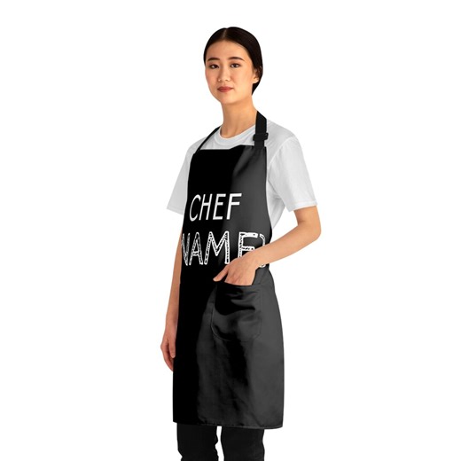 Custom Chef Name Apron | Personalized Kitchen Cooking Pockets - Etsy