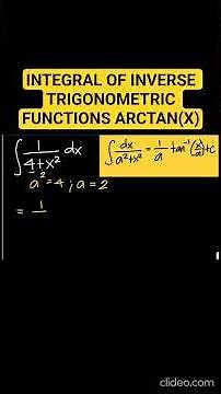 CALCULUS: Integral of Inverse Trigonometric Functions #maths #educational #mathematics #education
