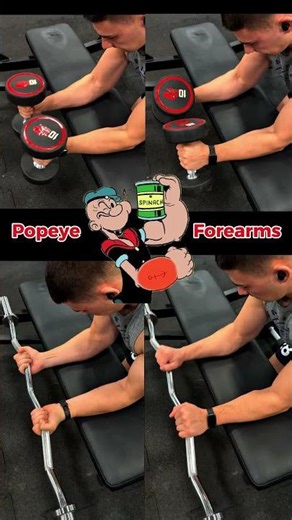 Forearms like Popeye? These 4 exercises will help you build insane grip and forearm strength 💪⚓🔥