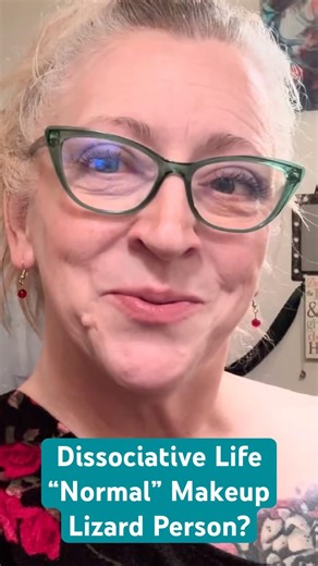 lizard people: maybe it’s because they’re dissociating. It does mess with the face. Uncanny valley