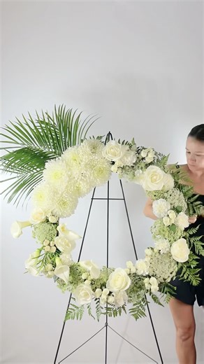 Condolences ￼wreath arrangement ❣️#funeral #funeraldirector #sympathy #funeralarrangements