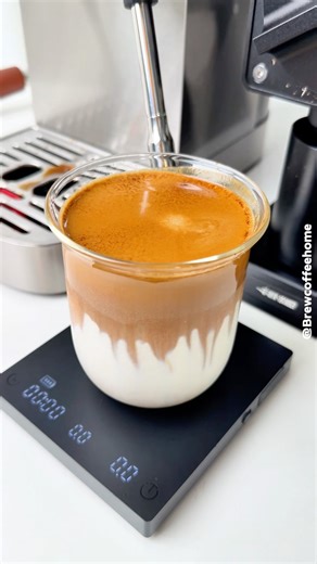 Dirty Coffee with HiBREW H13 Espresso Machine #latte #espressomachine #hibrew #dirtycoffee