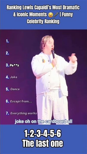 Ranking Lewis Capaldi’s Most Dramatic & Iconic Moments 😂🎤 | Funny Celebrity Ranking #comedy #shorts