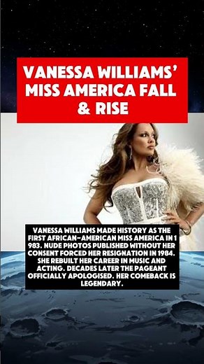 👑 Vanessa Williams — The Miss America Scandal That Became a Comeback Story