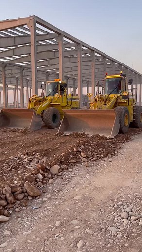Komatsu Front-End Loaders on Construction Site