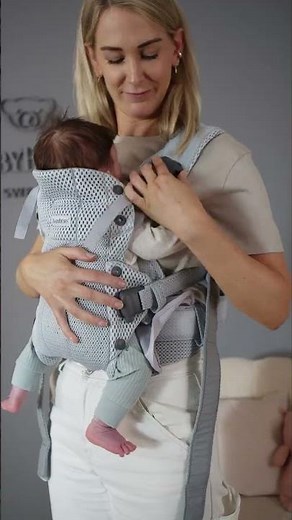 How to - carry a newborn in a Babybjörn baby carrier Harmony
