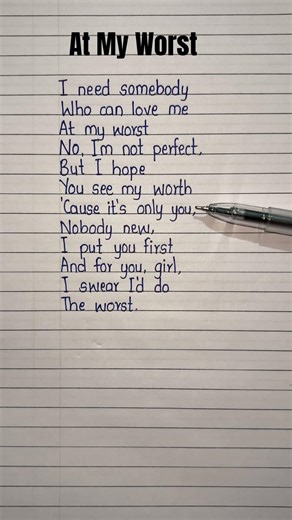 At My Worst song lyrics #lyrics #trending #music #song #viral #shortfeed #shorts