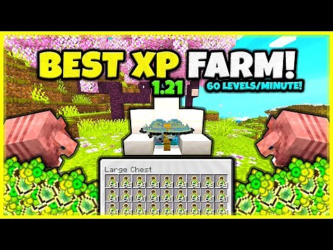 BEST XP FARM EVER!! (60 LEVELS/MINUTE!) In Minecraft Bedrock 1.21
