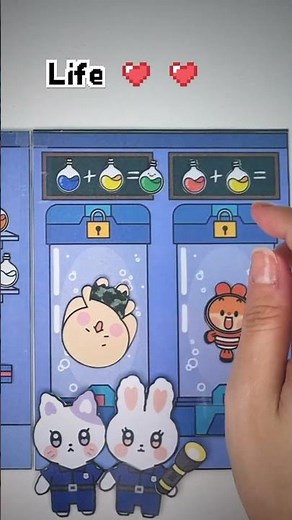 과학실에 갇힌 친구들을 구해줘! 공포의 학교 탈출 게임북🏫 | DIY School Game book