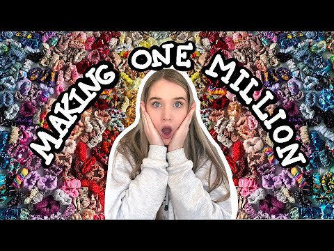 Making 1 million scrunchies in 12 hours, (attempt) scrunchy challenge, Scrunchie business + Q&A