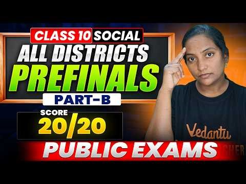 Class 10 TS Social | All Districts PRE-FINALS Part B | Score 20/20 | Public Exams 2026!