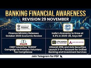 REVISION - 29 NOVEMBER || BANKING AND FINANCIAL AWARENESS || FOR RRB SCALE 2 3