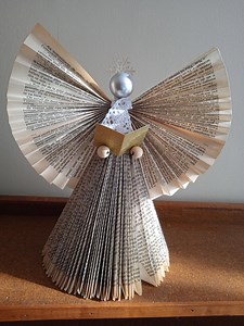 Art du pliage de livre Ange de Noel - Etsy France