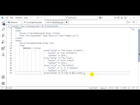 21-PHP Multidimensional Arrays | Array | PHP Developer