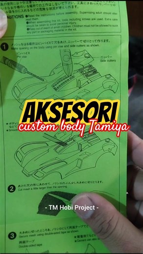 Nyobain jaring TAMIYA buat modif body #mini4wd #spare #modifikasi #accessories