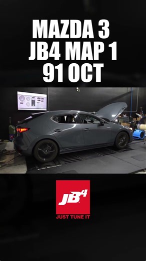 JB4 Map 1 Mazda 3 makes 226whp 316wtq. Big gains on 91. #jb4 #burgermotorsports #mazda