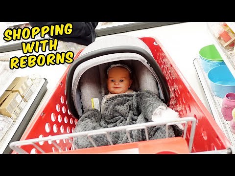 Shopping with Reborn Baby Doll for Baby Supplies for the First Time