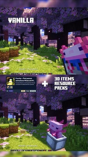 vanilla vs Punchy #minecraftmods #minecraftrealistic #minecraftresourcepack