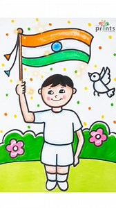 Independence Day Drawing Ideas, 15th August Drawing For kids Online Drawing Classes For Kids, Online Art Classes for kids, Easy Drawing Ideas #Tinyprintsart #IndependenceDay | Tiny Prints Art Academy