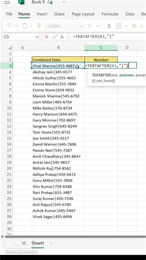 TEXTAFTER Function in Excel 👍 #exceltips #exceltricks #exceltutorial #explore | computernotion