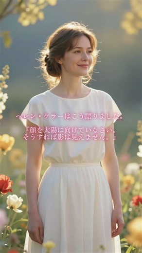 【【ヘレン・ケラーの教え】顔を太陽に向けて生きる｜希望はいつもあなたの前にある