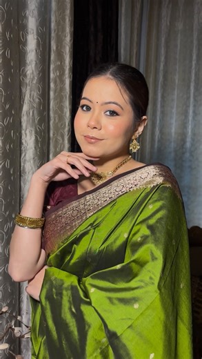 Priyanka Gurung | Makeup Artist on Instagram: "Soft glam, timeless grace ✨ Where tradition meets a subtle glow — dewy skin, softly defined eyes, and that effortless elegance that never goes out of style 💚 Saved this look for your next festive or wedding inspo? 💫 DM for bookings & collaborations 💄 • • Mua- @makeupbypriyankagurung • • • • Bookings are Open. For booking enquiries Dm or call at 8920815235. #makeupbypriyankagurung #bride bridalmakeupartists [ makeup artist, mua, bridal makeup, bri