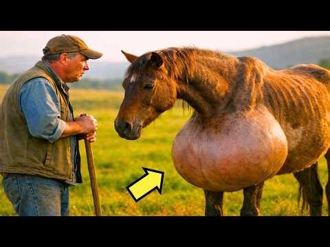 GRANJERO COMPRA CABALLO ENFERMO POR LÁSTIMA… PERO NO IMAGINABA LO QUE HABÍA EN ÉL