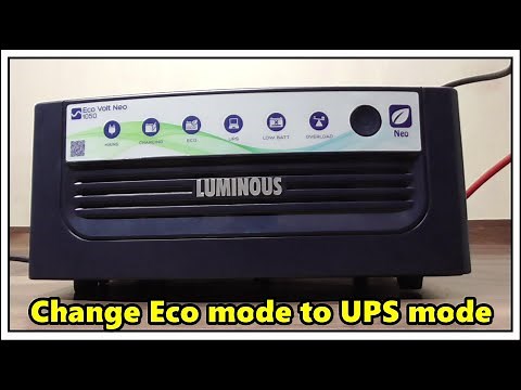 How to change eco mode to UPS mode in luminous inverter, How to off UPS mode in inverter