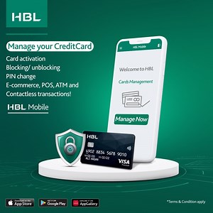 Manage your HBL CreditCard services on the go, with HBL Mobile! Download HBL Mobile now: www.hbl.com/m T&Cs apply #HBL #HBLMobile #CreditCardManagement | HBL