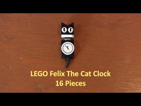 How To Build A Mini LEGO Felix The Cat Clock 16 Pieces