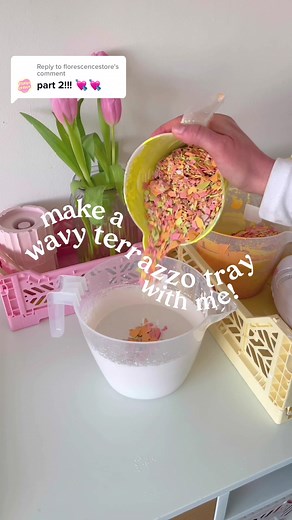 DIY Terrazzo Tray Making Tutorial with Terrazzo Chips