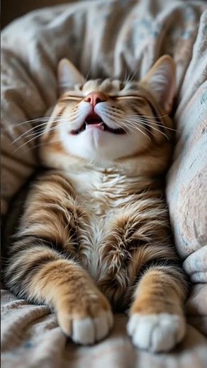 “Gato durmiendo y roncando tiernamente | El gato más adorable de Internet #gatos #animals #wildlife