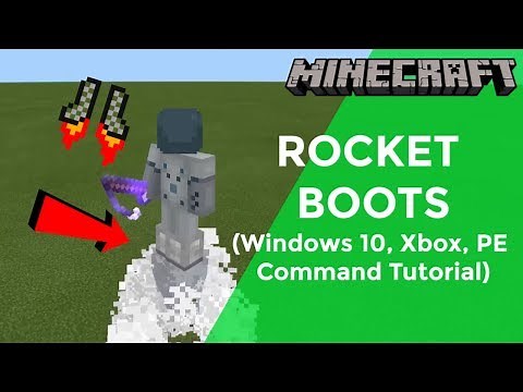 Minecraft ROCKET BOOTS command tutorial! (Bedrock Edition) CMND Zone
