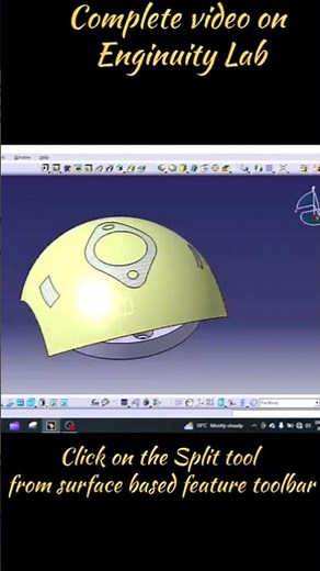 CATIA V5 Split Command 🔥 | Surface Based Cut #catiav5 #enginuitylab #catiadesign #cadindustry