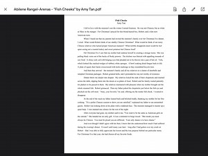 The provided text is a short story titled "Fish Cheeks" by Amy ... | Filo