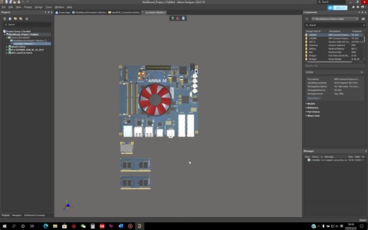 利用altium designer进行多板拼接设计，三维多板拼接装配图，multiboard
