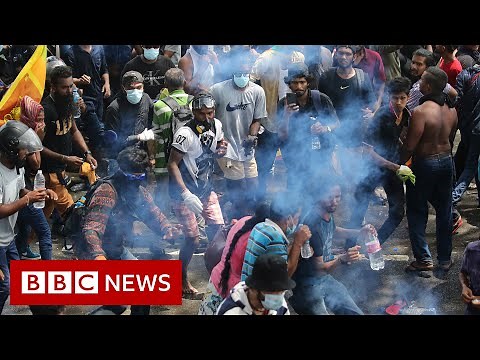 Sri Lanka swears in acting president after mass protests - BBC News