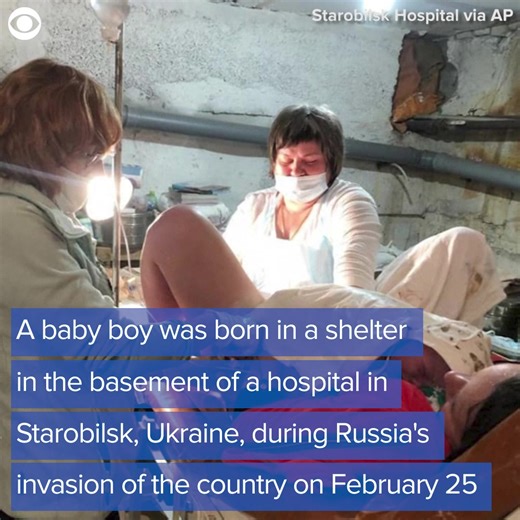 21K views · 770 reactions | BOMB SHELTER BABY: A woman gave birth to a baby boy in a shelter in the basement of a hospital in Starobilsk, Ukraine, on February 25. The hospital wrote that shootings were going on nearby during Russia's attack on the country, and the conditions were "far from what a newborn deserves." | KHOU 11 News | Facebook