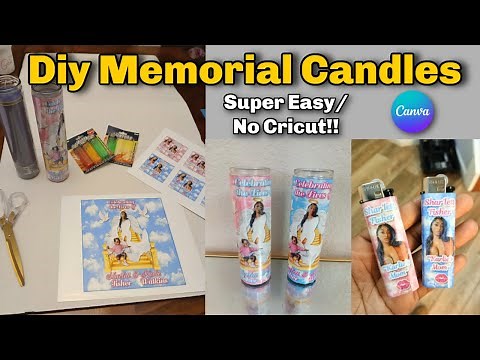 DIY MEMORIAL CANDLES & LIGHTERS/ CELEBRATION OF LIFE/ FUNERAL DECOR IDEAS/ GIVEAWAY!!