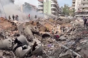 Aftermath of Israeli Strikes Near Beirut