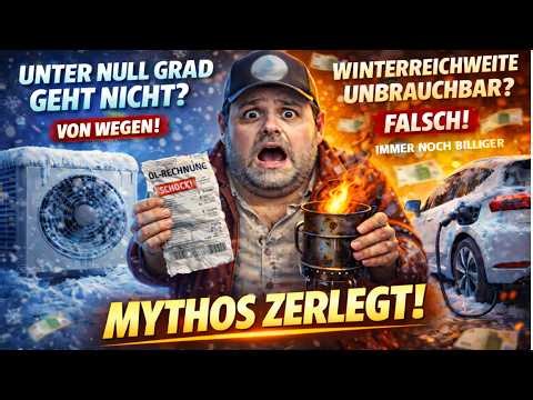 Heat pump worst case scenario 🥶❄️⛄ #electriccar #heatpump