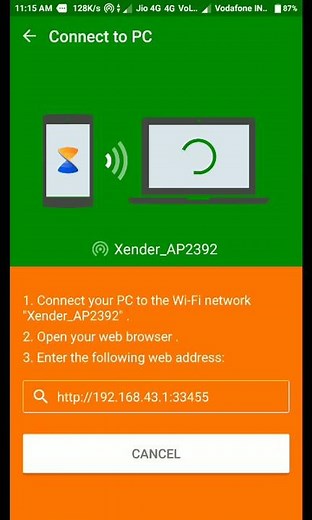 How to Connect Mobile To Computer using Xender