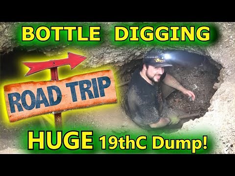 Antique Bottle Dump Digging ROAD TRIP with Crick Diggers INC & Relic Extractors!